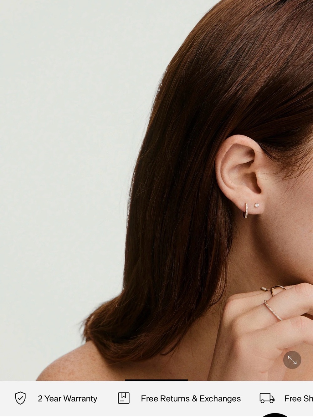 Mejuri PAVÉ DIAMOND HUGGIE HOOPS